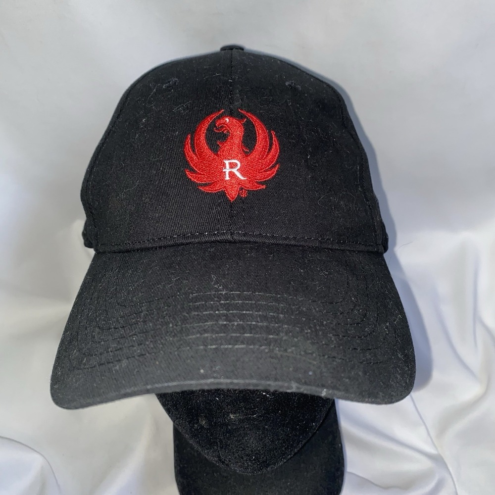 Official Ruger Embroidered Red Logo Strapback Cap Baseball Hat One Size Fits All